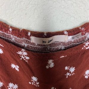 Francesca’s summer collection, flower crop top, frilled at bottom, size M